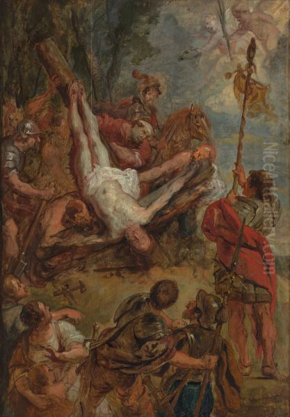 The martyrdom of St Peter Oil Painting by Gaspar De Crayer