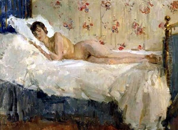 Liggend naakt Oil Painting by Isaac Israels