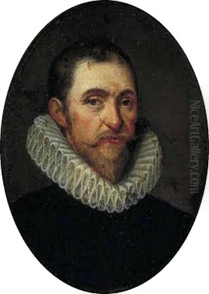 Portrait of a Member of the Versijden Family, probably Jan Dircksz. Versijden Oil Painting by unknown