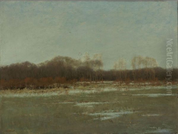 Landscape in Rijswijk Oil Painting by Hermannus Adrianus van Oosterzee