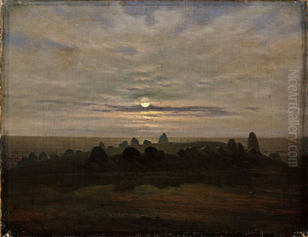 Stone Age Mound Oil Painting by Carl Gustav Carus