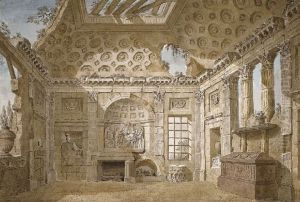 Ruine eines romischen Zimmers