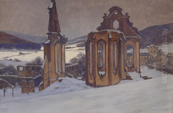 Abtei Himmerod Oil Painting by Fritz Von Wille