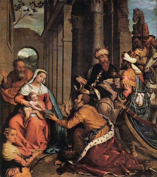 Adoration of the Magi Oil Painting by Giovanni Battista Moroni