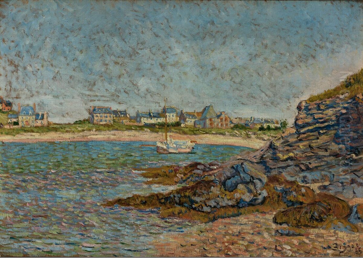 Vue de Port, Saint Briac Oil Painting by Paul Signac