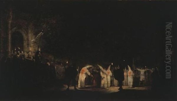 Procession of Flagellants Oil Painting by Gerard Ter Borch
