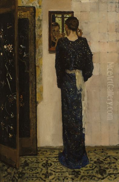 The Earring Oil Painting by George Hendrik Breitner