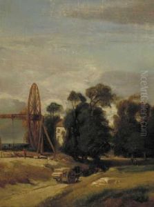 Landscape with trees and a quarry