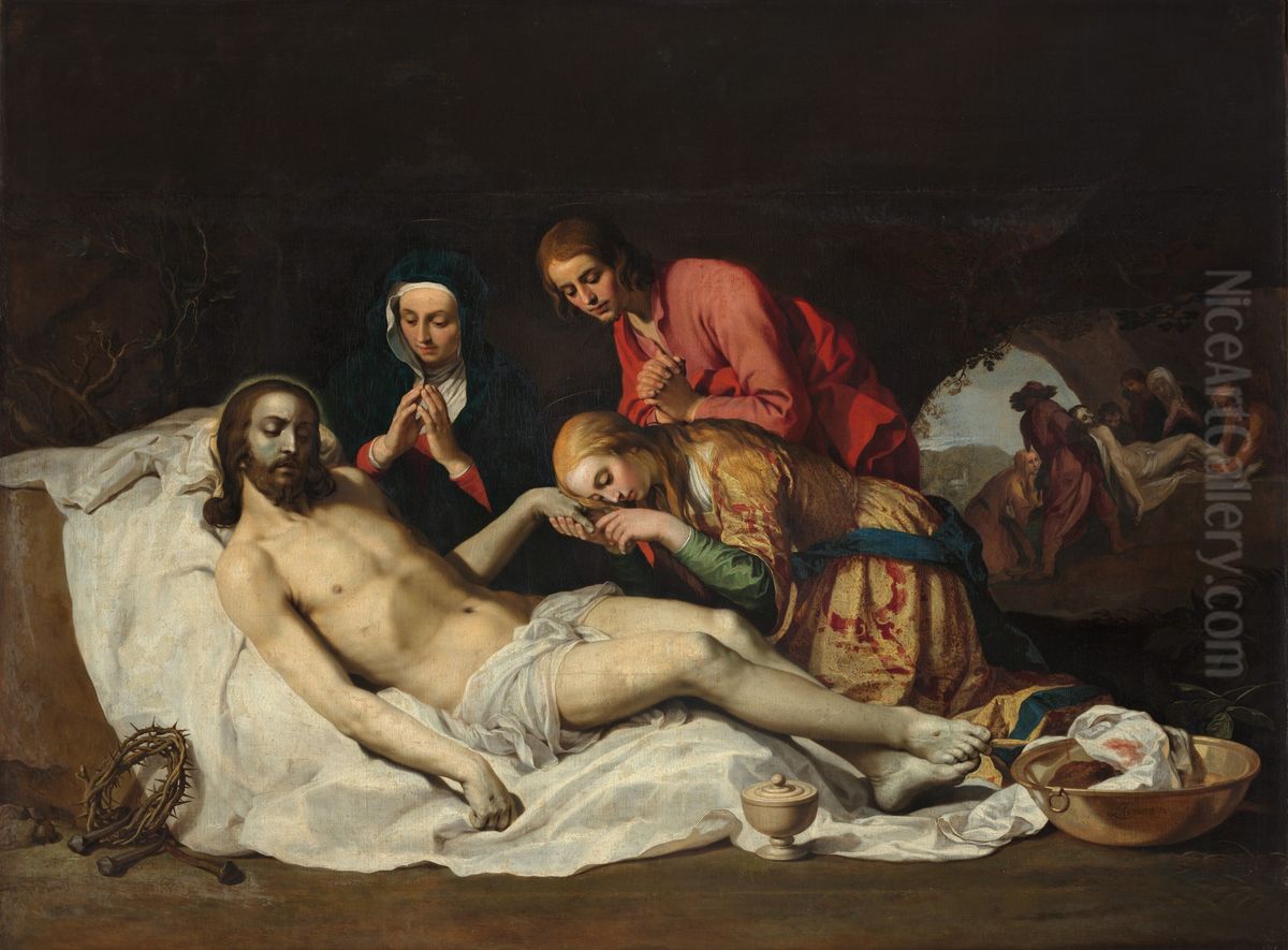 De bewening van Christus (Marcus 15:41) Oil Painting by Abraham Bloemaert