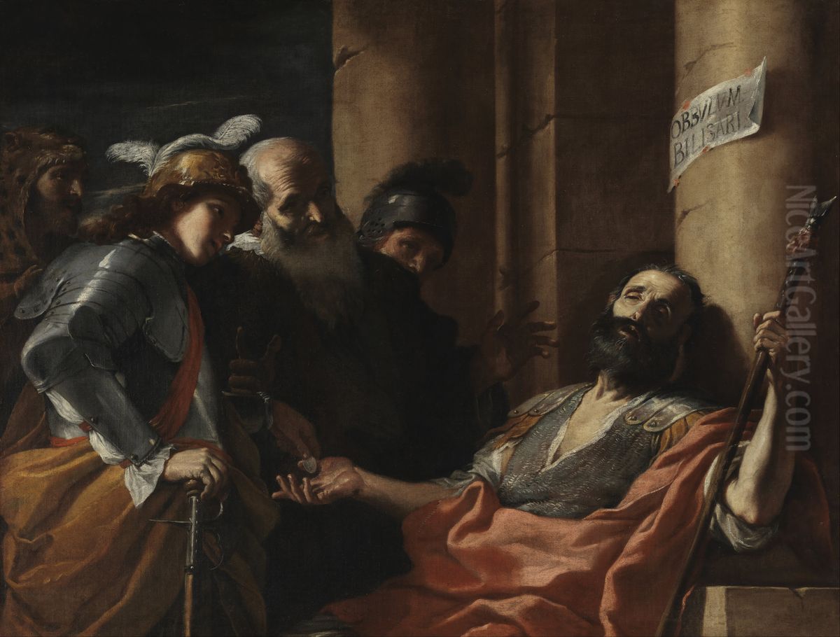 Belisarius Receiving Alms Oil Painting by Mattia Preti