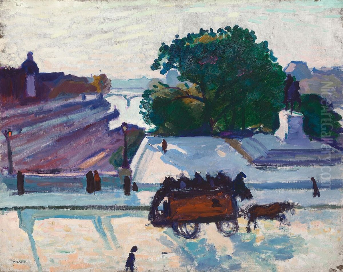 Pont-Neuf au soleil Oil Painting by Albert Marquet
