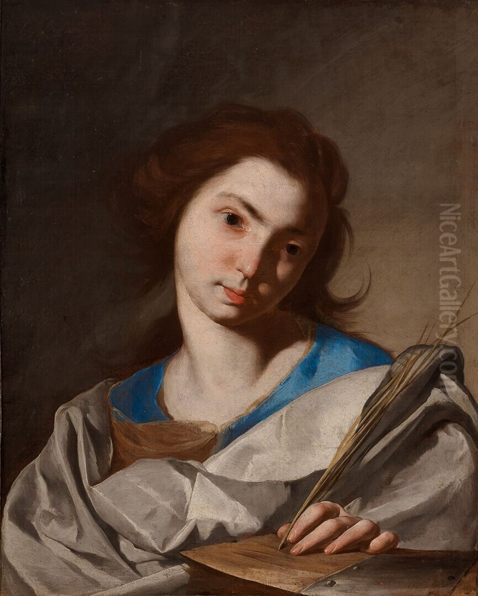 Saint Catherine of Alexandria Oil Painting by Bernardo Cavallino