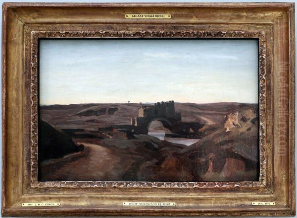 Veduta della campagna romana Oil Painting by Jean-Baptiste Camille Corot