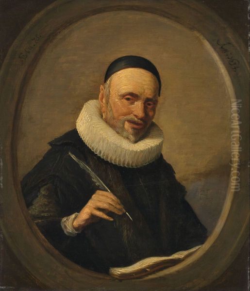 Portrait of Pieter Christiaensz. Bor (1559-1635) Oil Painting by Frans Hals