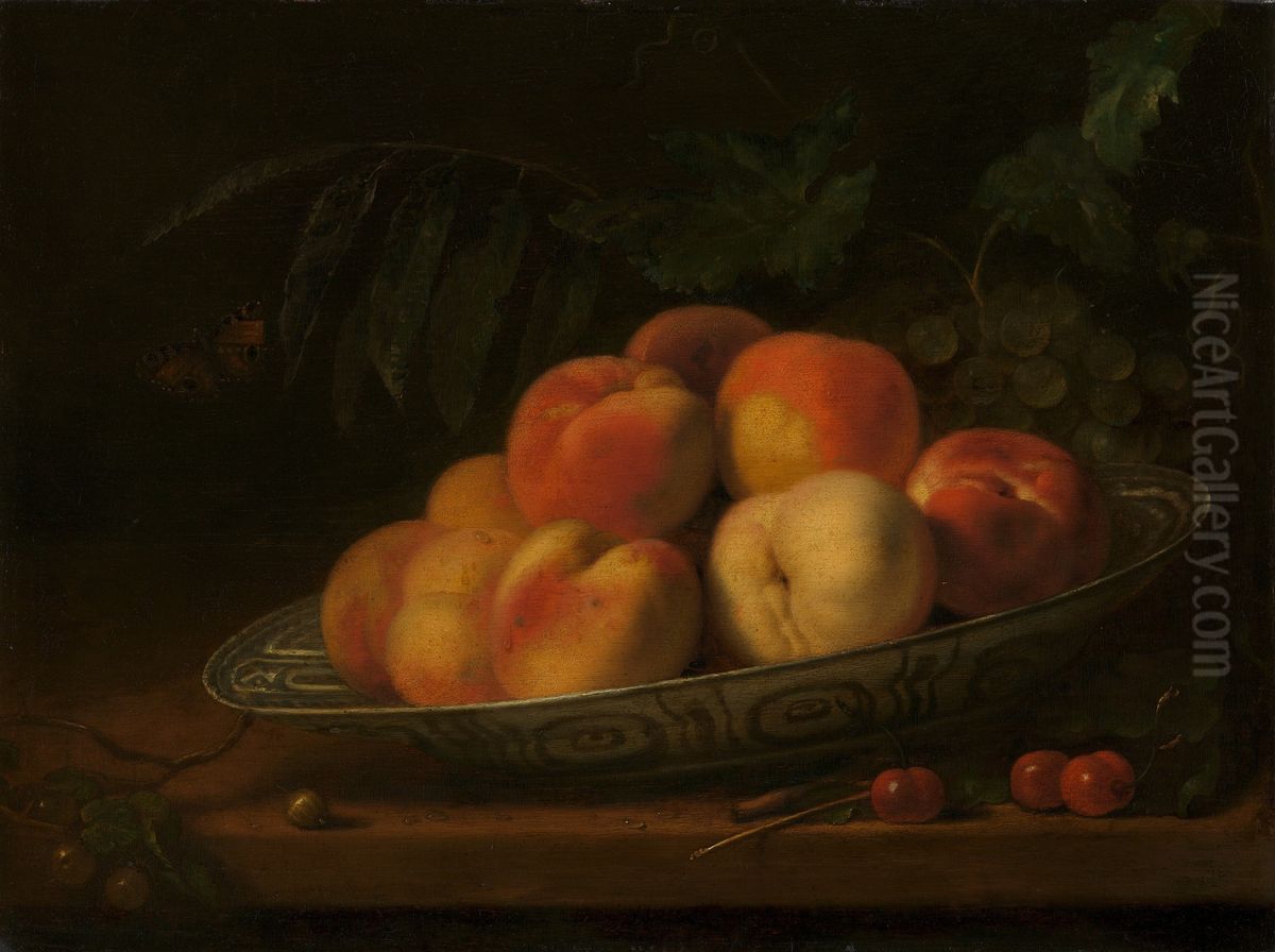 Schaal met perziken Oil Painting by Abraham Van Calraet Schaal met perziken Oil Painting by Abraham Van Calraet