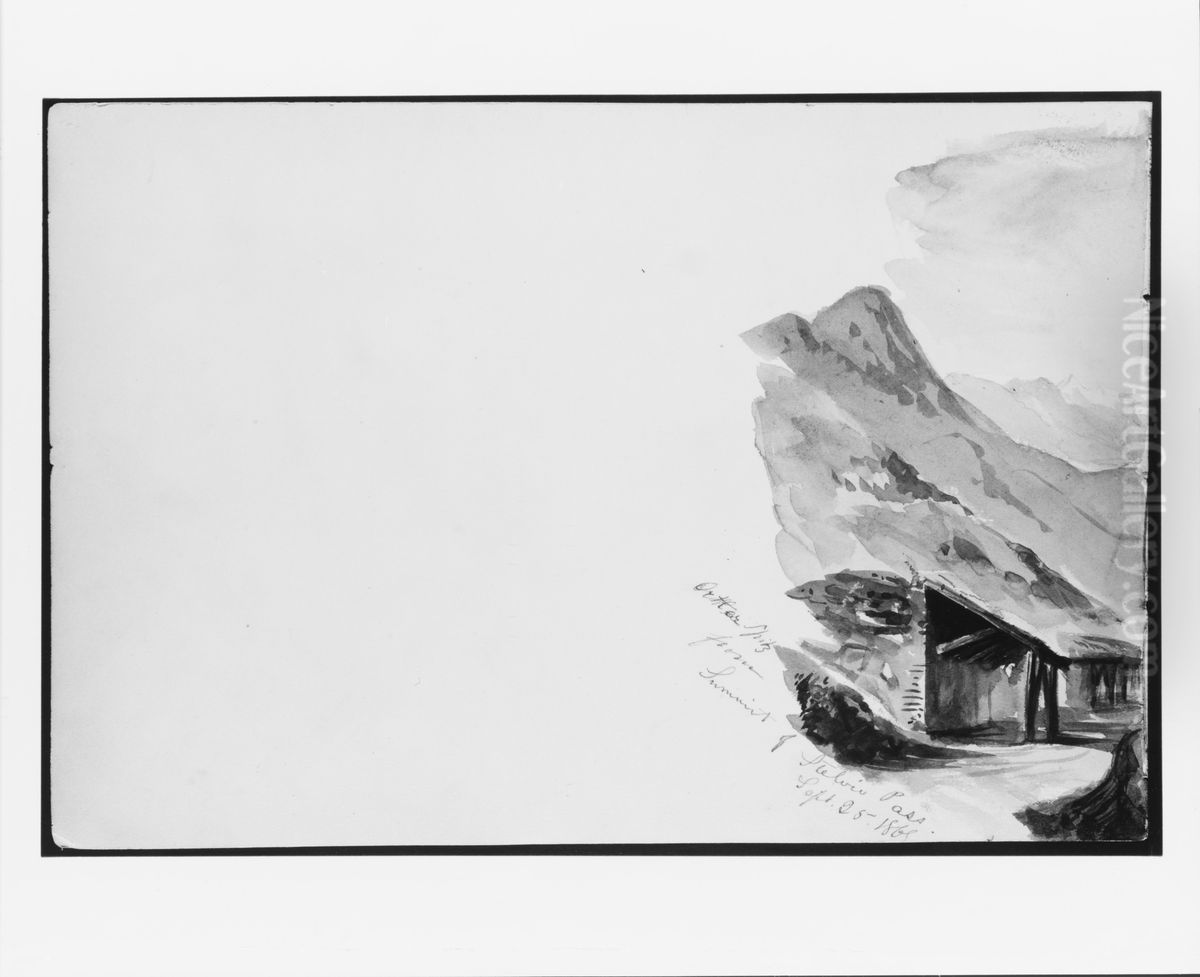 Ortler Spitz from Summit of Stelvio Pass (from Switzerland 1869 Sketchbook) Oil Painting by John Singer Sargent Ortler Spitz from Summit of Stelvio Pass (from Switzerland 1869 Sketchbook) Oil Painting by John Singer Sargent