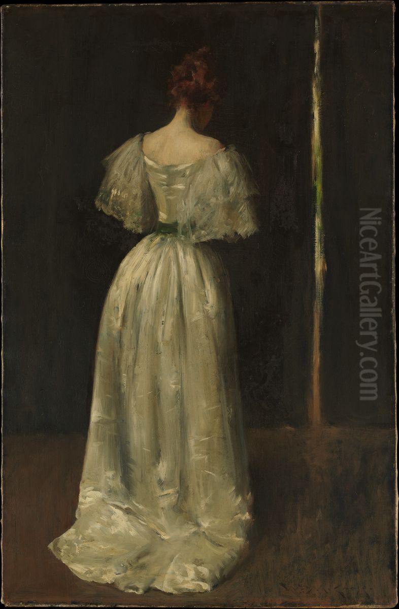 Seventeenth Century Lady Oil Painting by William Merritt Chase