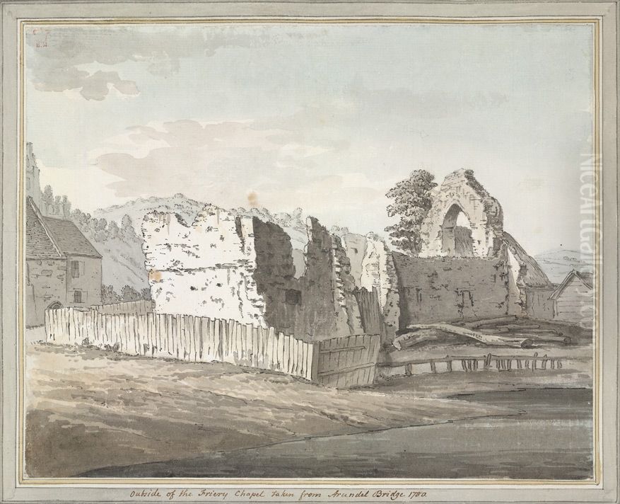 Arundel Priory Chapel Oil Painting by Samuel Hieronymus Grimm