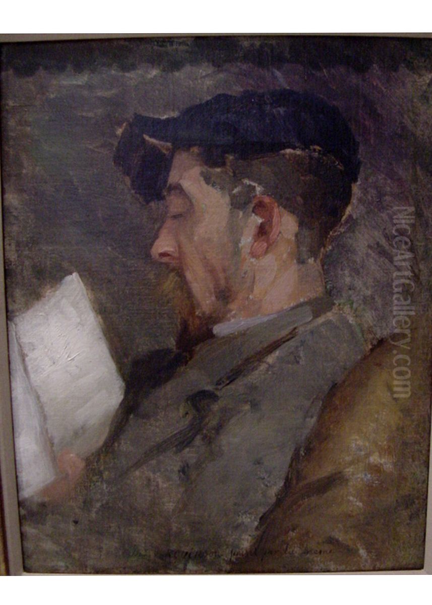 Self-Portrait Oil Painting by Theodore Robinson Self-Portrait Oil Painting by Theodore Robinson
