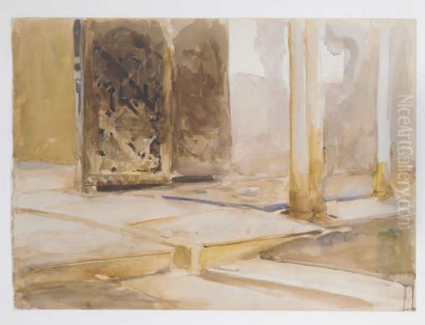 Patio de los Leones, Alhambra Oil Painting by John Singer Sargent