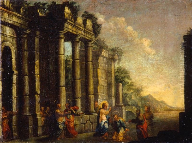 Hand over the keys to st. Petrus Oil Painting by unknown