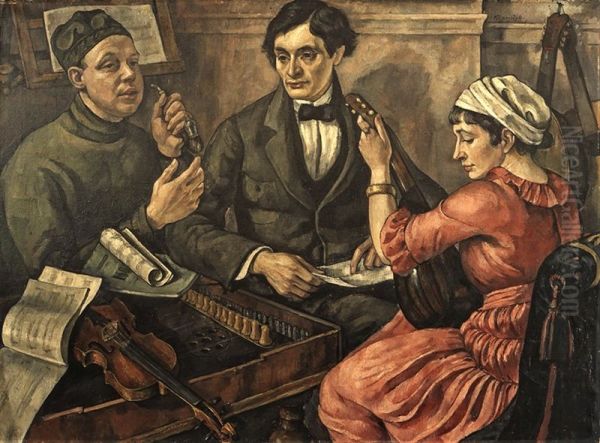 Concerto Oil Painting by Roman Kramsztyk