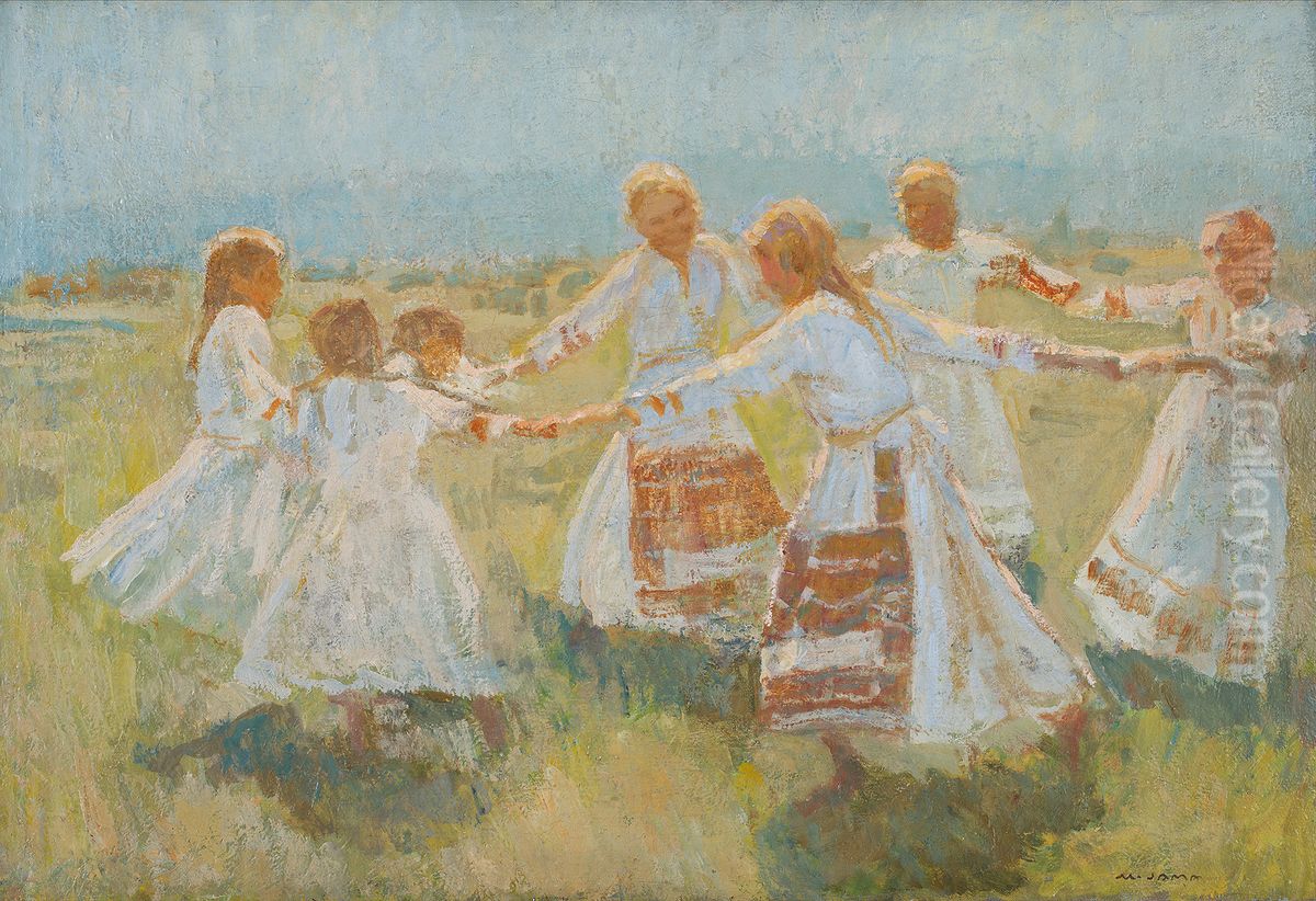 Kolo Oil Painting by Matija Jama