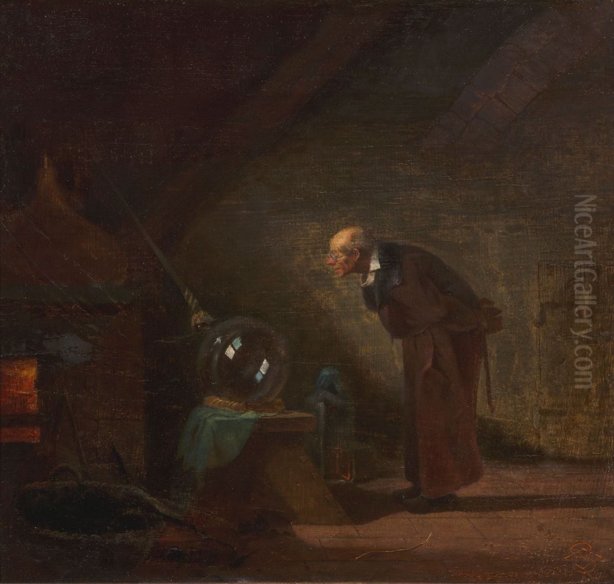 The alchemist Oil Painting by Carl Spitzweg
