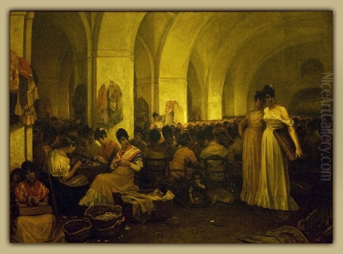 Tabaksmanufaktur te Sevilla Oil Painting by Constantin Meunier