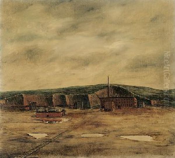 Factory Landschaft Oil Painting by Joachim Ringelnatz