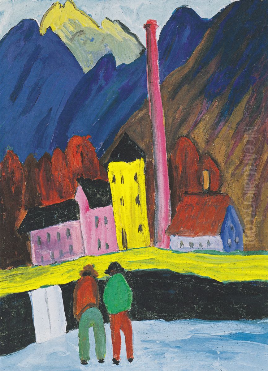 Die Fabrik Oil Painting by Marianne von Werefkin