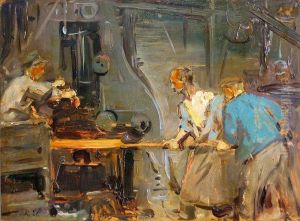 Arbeiter im Eisenwerk (Krupp)