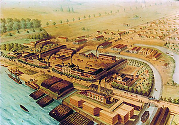 Alexander's Iron Foundry Oil Painting by unknown