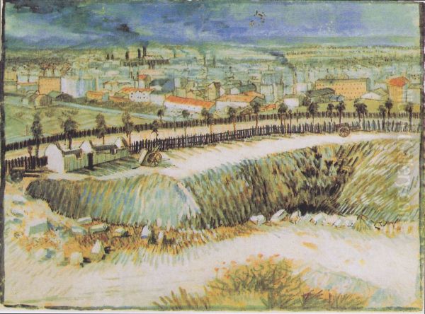 On the outskirts of Paris, near Montmartre Oil Painting by Vincent Van Gogh