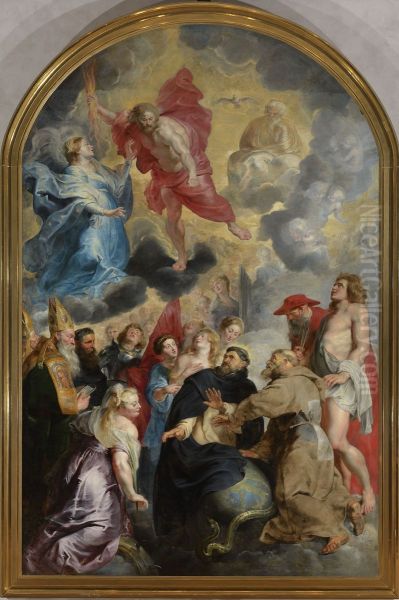 The Saints Preserving the World from the Wrath of Christ Oil Painting by Peter Paul Rubens