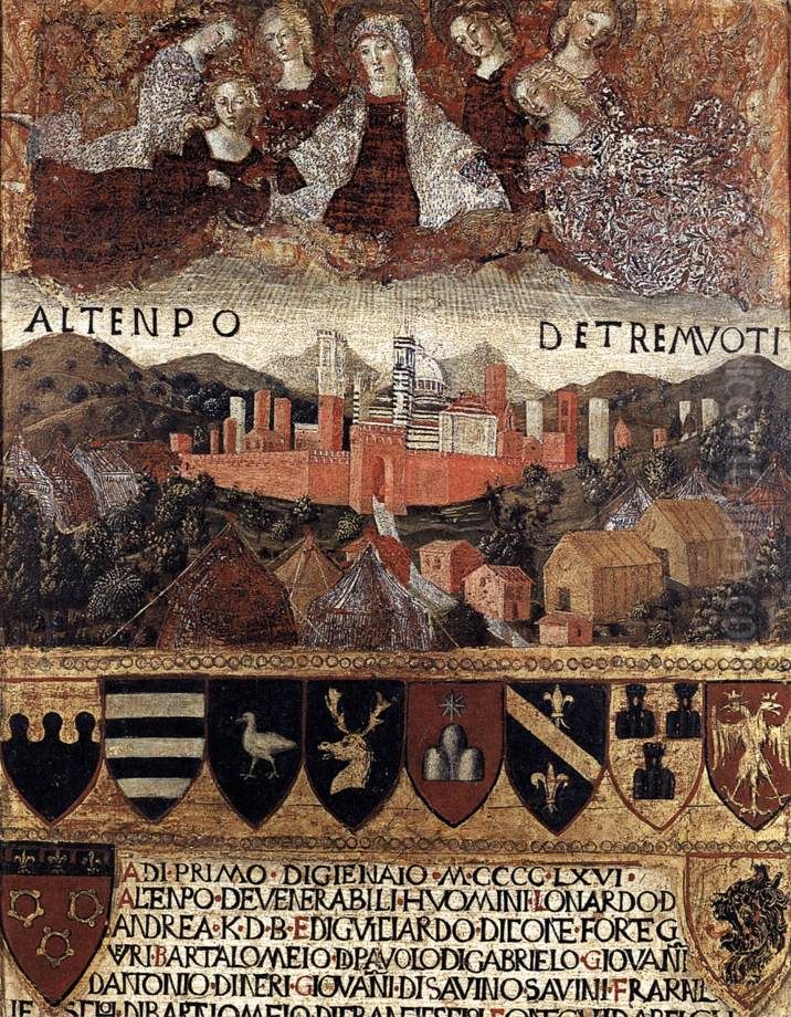 Madonna del Terremoto Oil Painting by Francesco di Giorgio