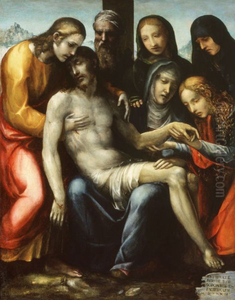 Lamentation of Christ Oil Painting by Il Sodoma