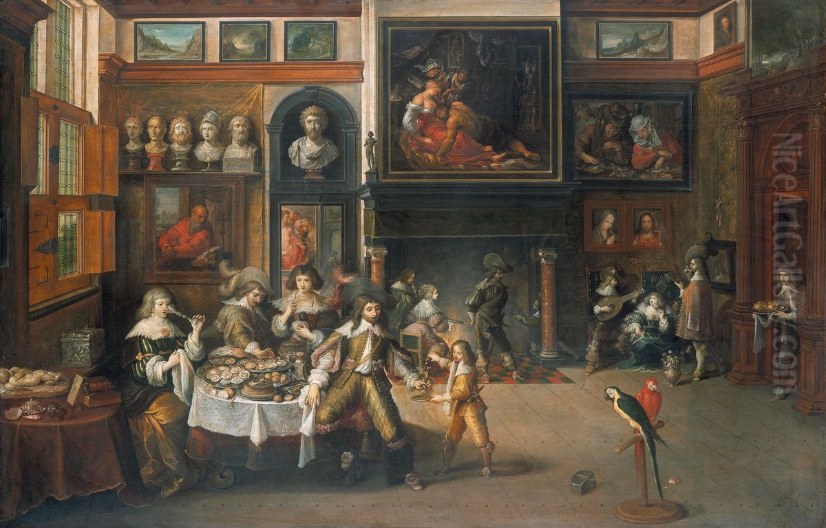 Supper at the House of Burgomaster Rockox Oil Painting by Frans Francken the Younger Supper at the House of Burgomaster Rockox Oil Painting by Frans Francken the Younger