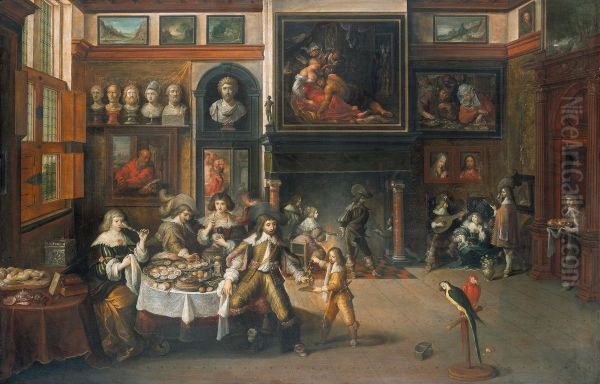 Supper at the House of Burgomaster Rockox Oil Painting by Frans Francken the Younger