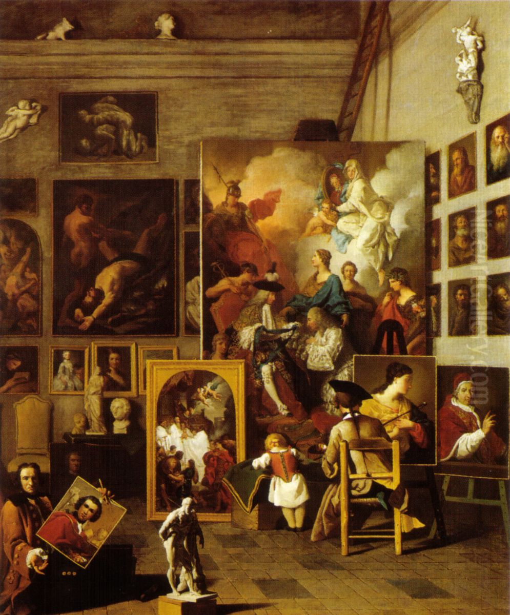 The Artist's Studio Oil Painting by Pierre Subleyras