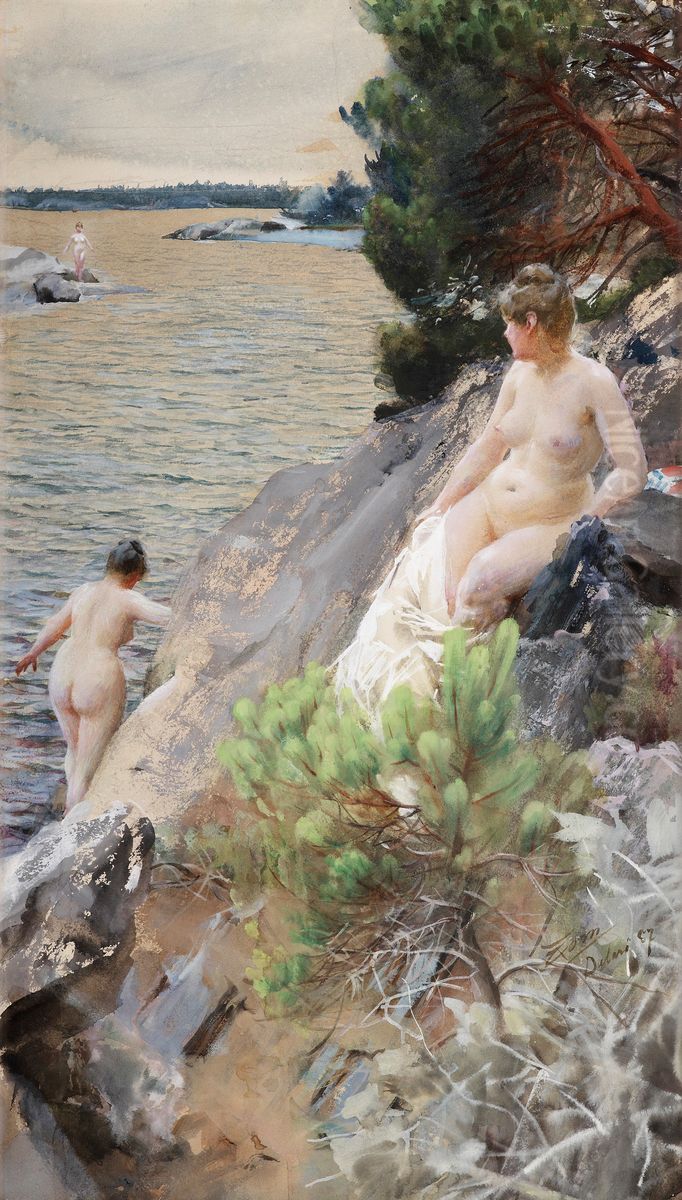 Sommar! Oil Painting by Anders Zorn Sommar! Oil Painting by Anders Zorn