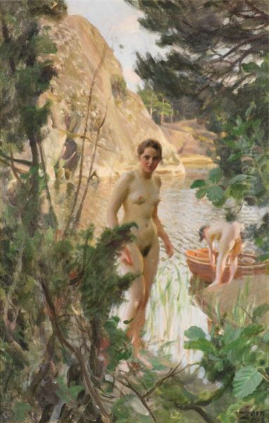 Jollen Oil Painting by Anders Zorn