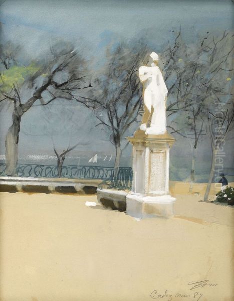 Alameda de Apodaca (Street) in Cadiz Oil Painting by Anders Zorn