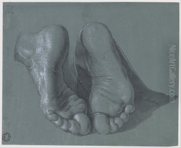 Study of Two Feet Oil Painting by Albrecht Durer