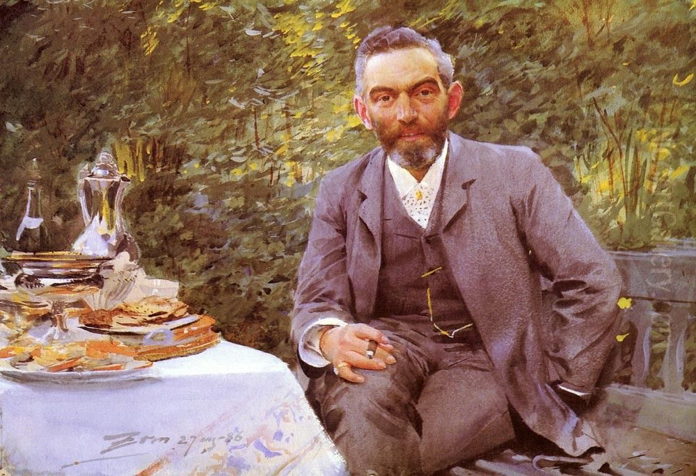 Breakfast in the green Oil Painting by Anders Zorn