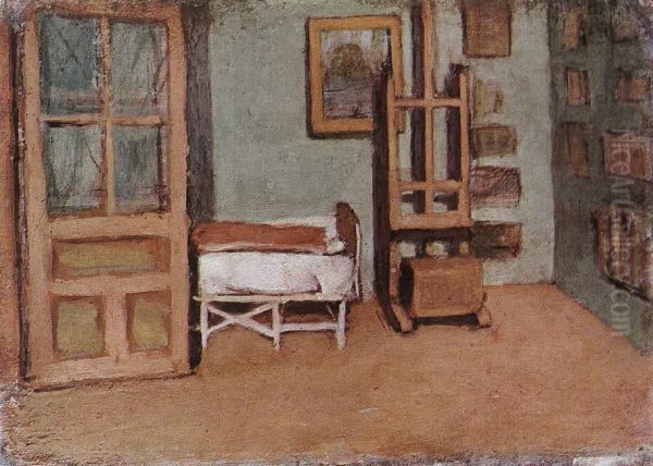 Atelier Oil Painting by Janos Nagy Balogh