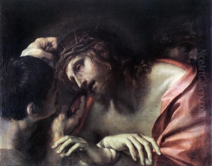 Cristo incoronato di spine(oCristo deriso) Oil Painting by Annibale Carracci