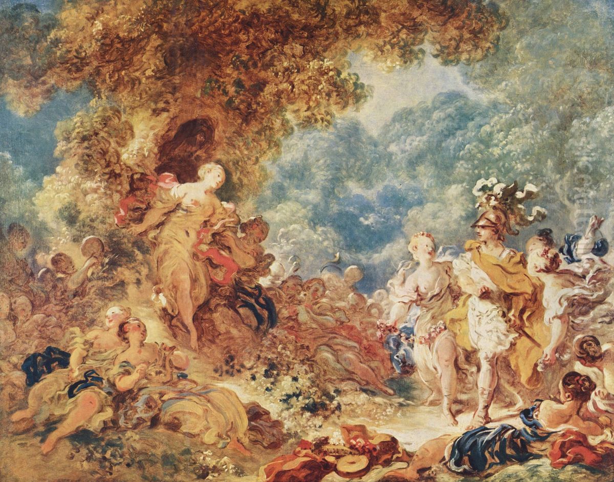 Renaud dans les jardins d'Armide Oil Painting by Jean-Honore Fragonard