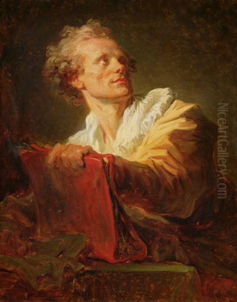 Portrait of a Young Artist Oil Painting by Jean-Honore Fragonard