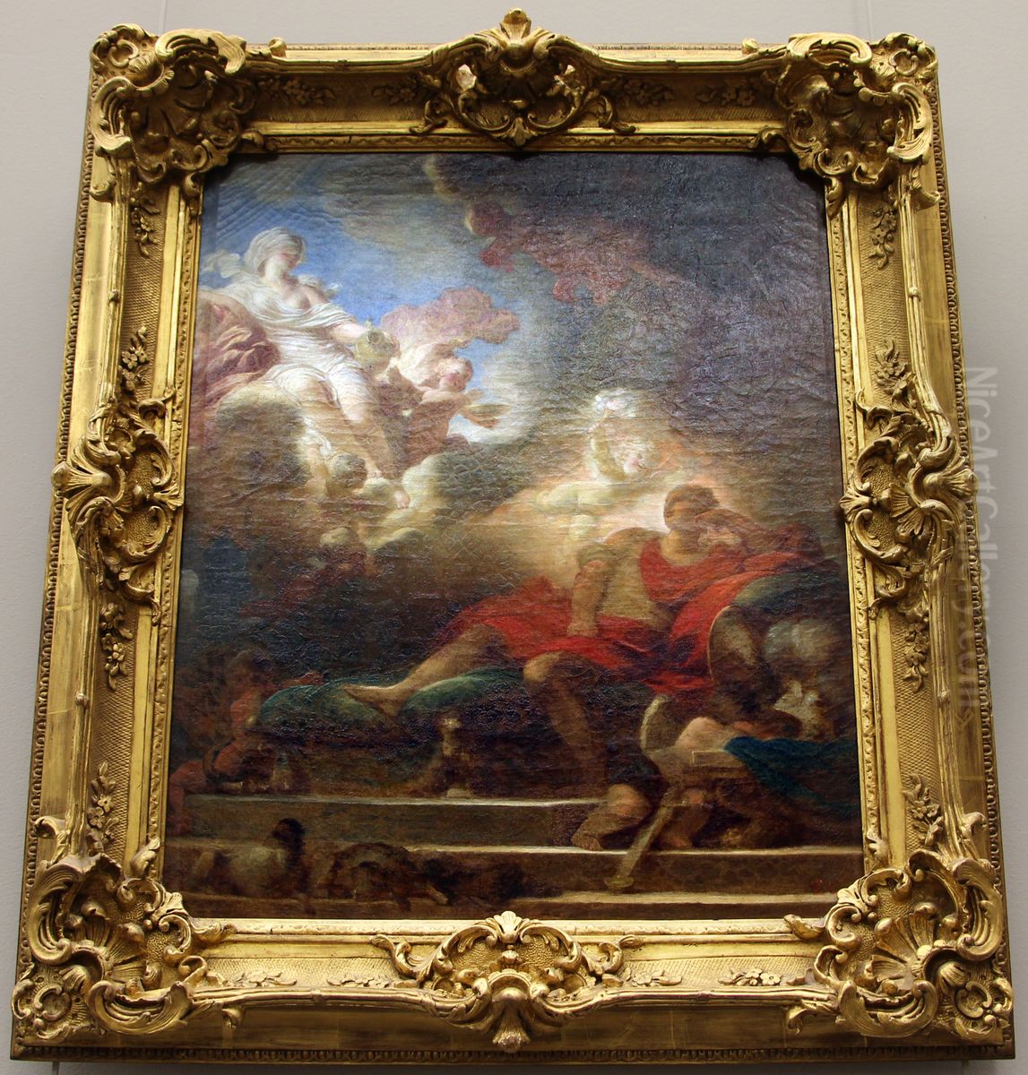 Le songe d'amour du guerrier. Oil Painting by Jean-Honore Fragonard